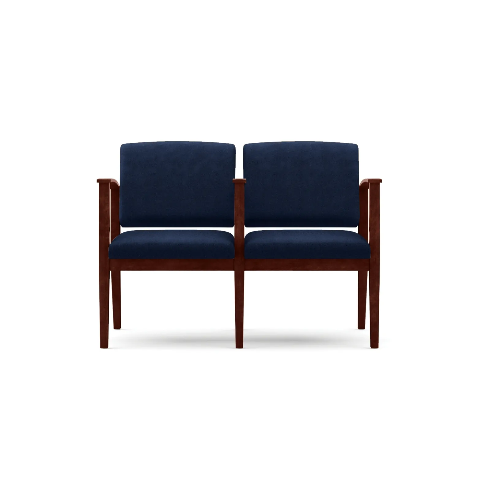 Mason Street Wood 2 Seat Sofa with Center Arm in Standard Upholstery