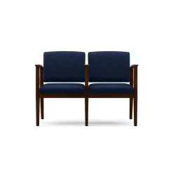 Mason Street Wood 2 Seat Sofa with Center Arm in Standard Upholstery
