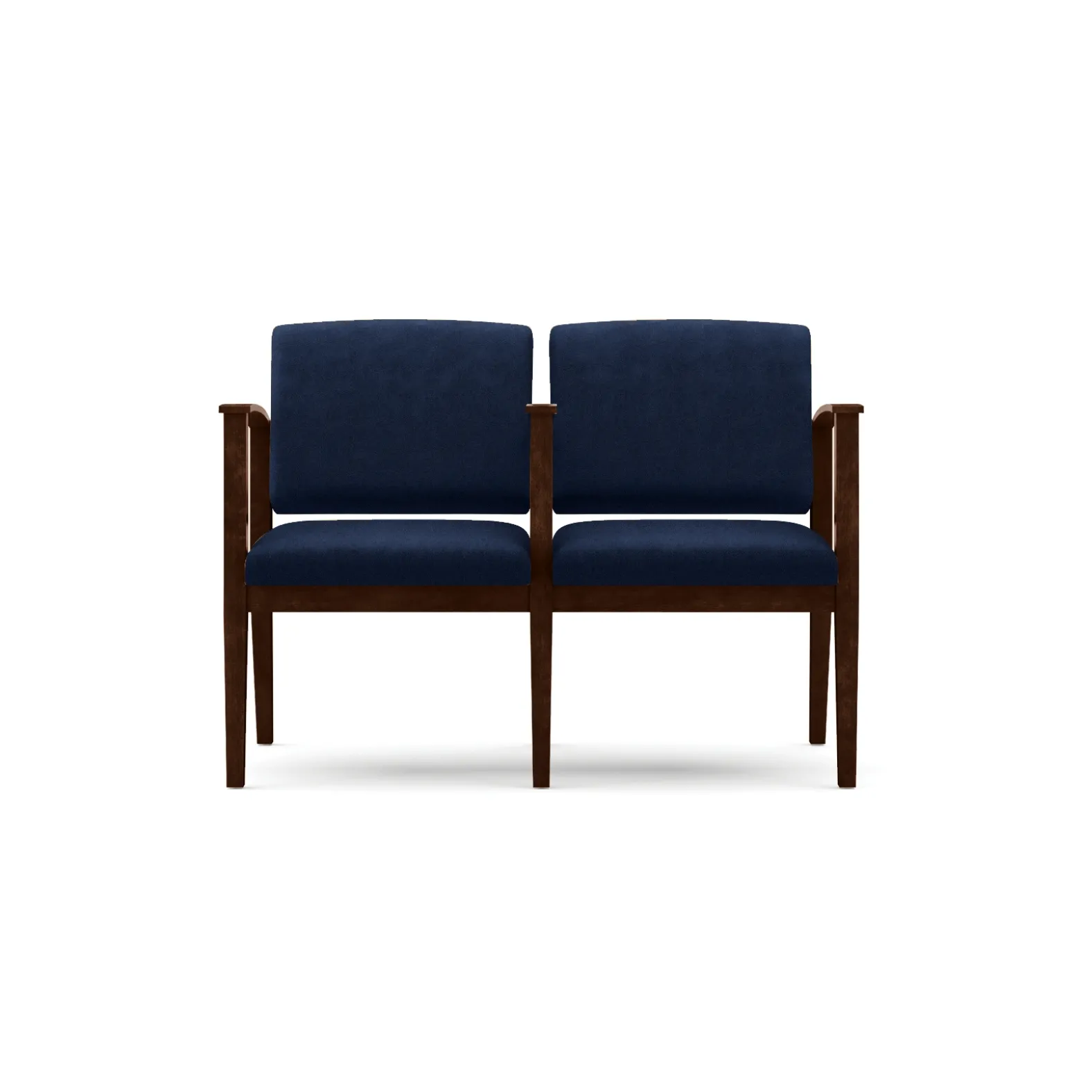 Mason Street Wood 2 Seat Sofa with Center Arm in Standard Upholstery