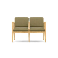 Mason Street Wood 2 Seat Sofa with Center Arm in Standard Upholstery