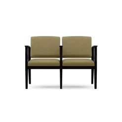 Mason Street Wood 2 Seat Sofa with Center Arm in Standard Upholstery