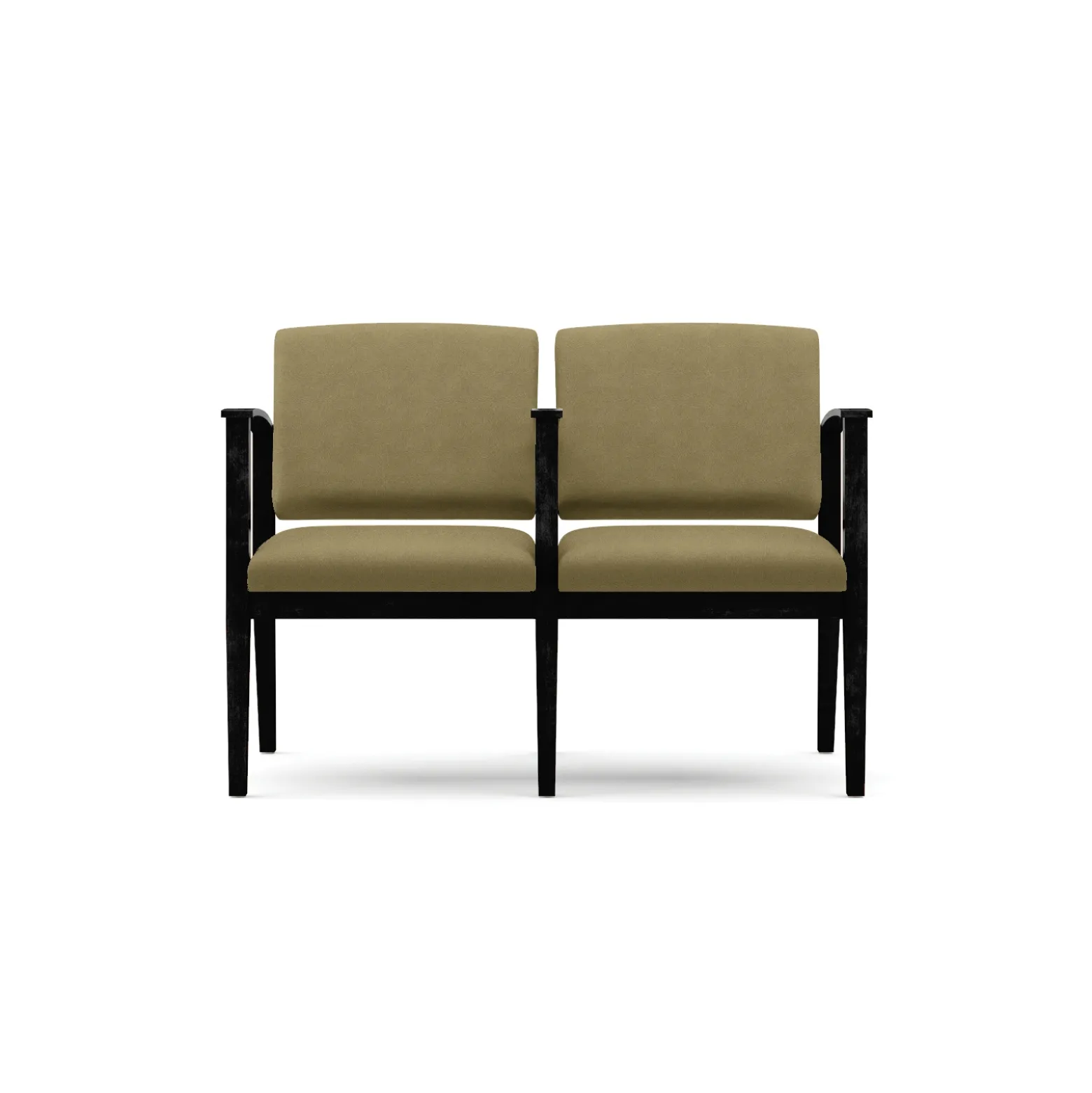 Mason Street Wood 2 Seat Sofa with Center Arm in Standard Upholstery