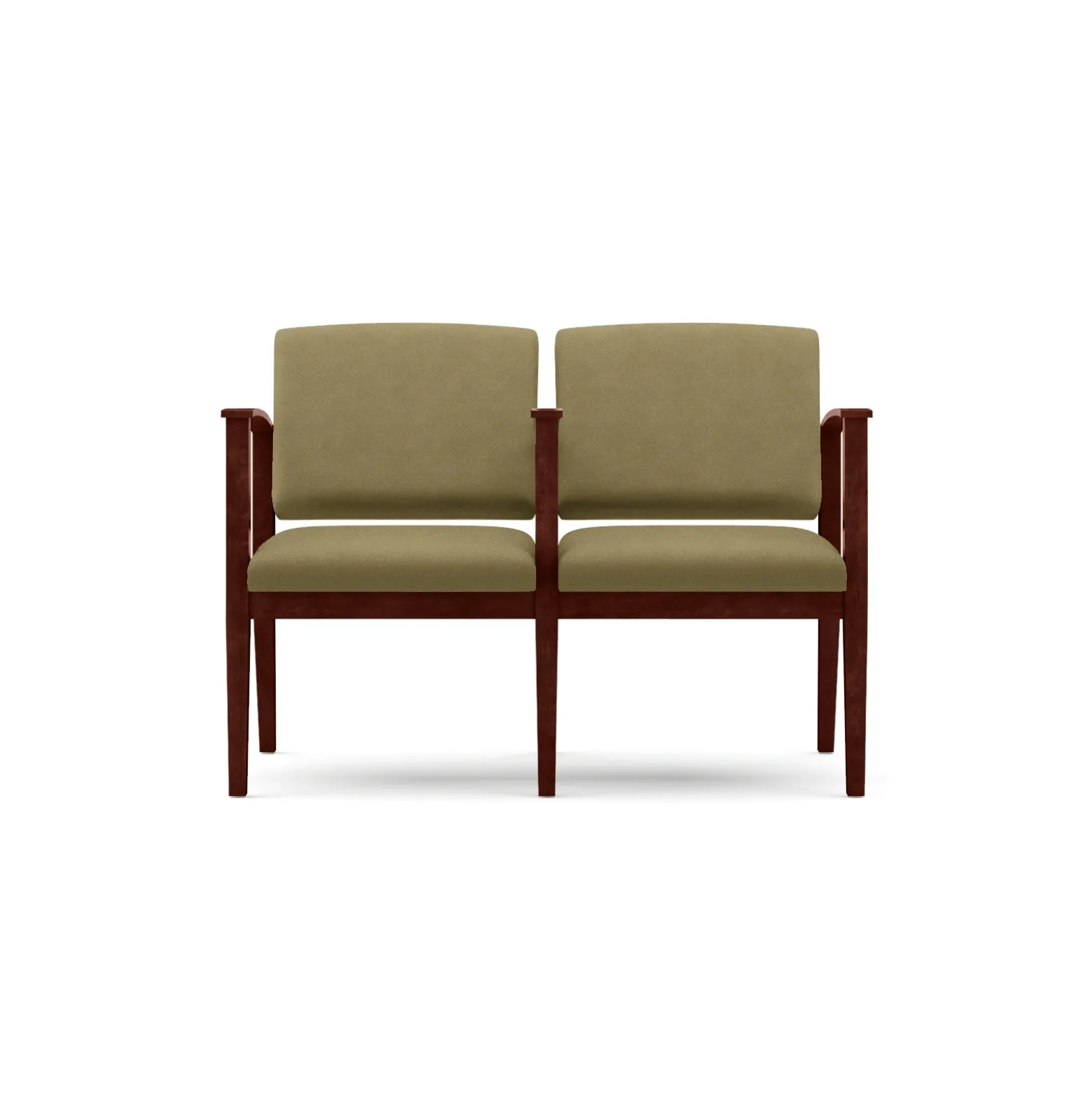 Mason Street Wood 2 Seat Sofa with Center Arm in Standard Upholstery