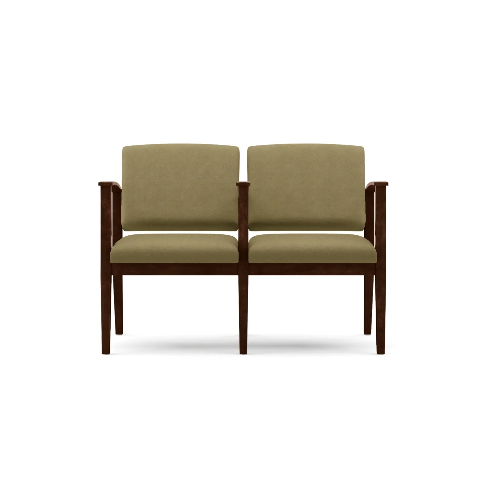 Mason Street Wood 2 Seat Sofa with Center Arm in Standard Upholstery