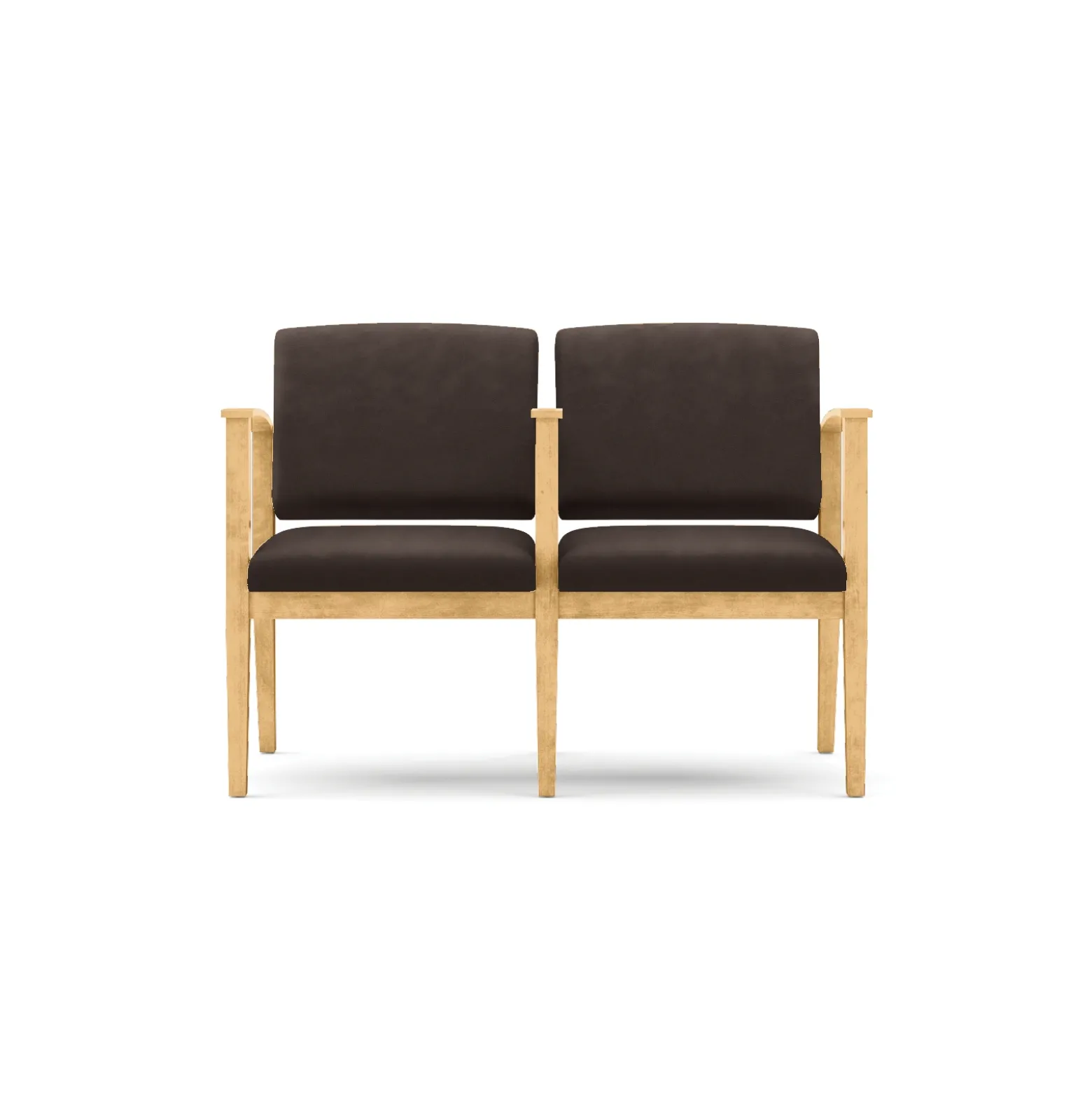 Mason Street Wood 2 Seat Sofa with Center Arm in Standard Upholstery