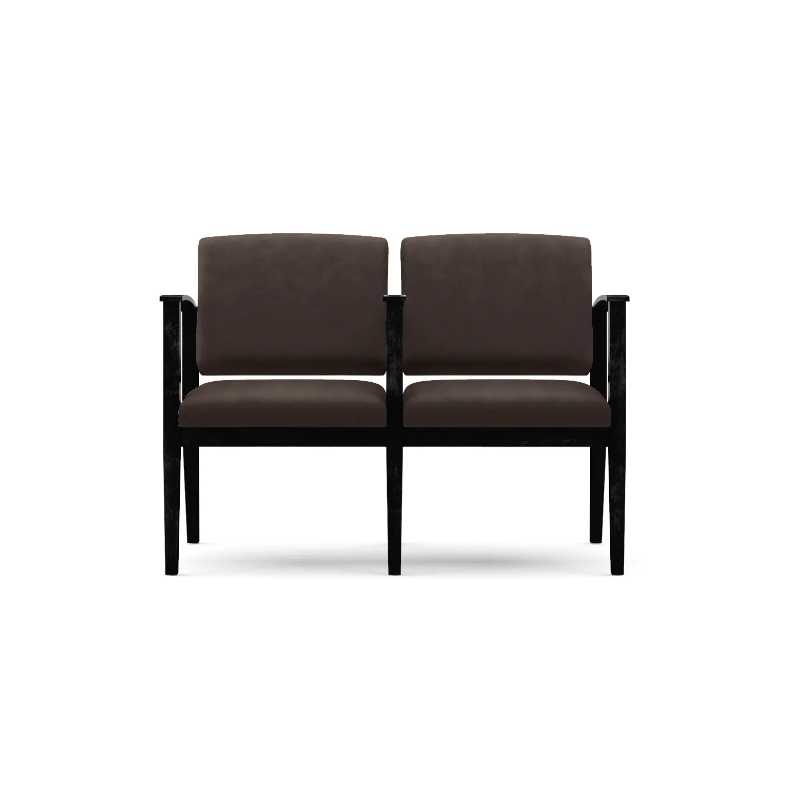 Mason Street Wood 2 Seat Sofa with Center Arm in Standard Upholstery