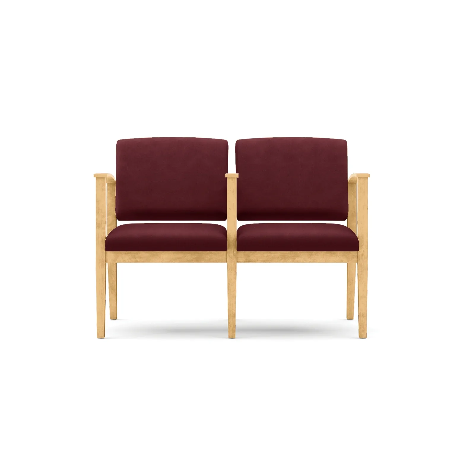 Mason Street Wood 2 Seat Sofa with Center Arm in Standard Upholstery
