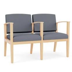 Mason Street Wood 2 Seat Sofa with Center Arm in Standard Upholstery