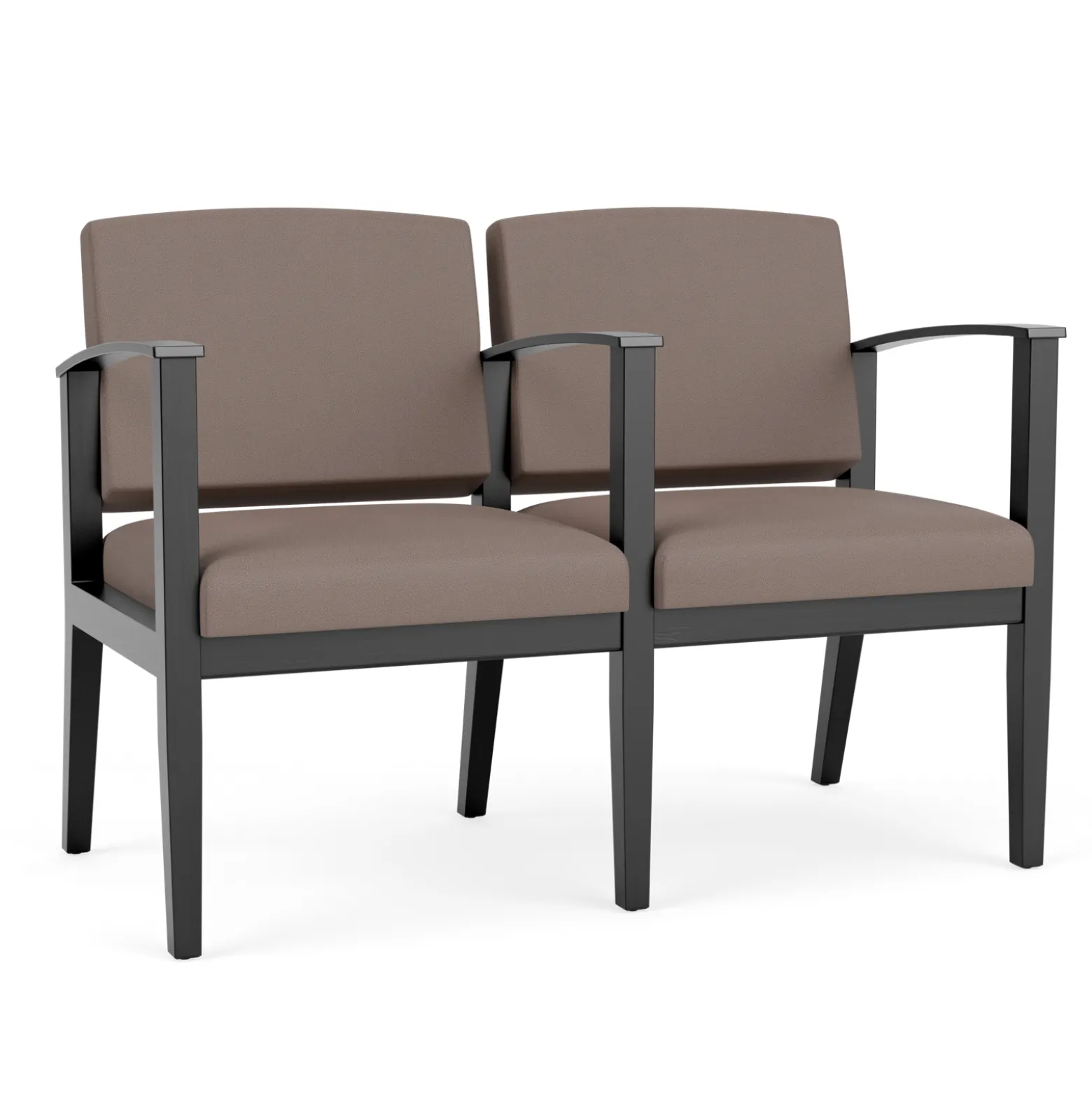Mason Street Wood 2 Seat Sofa with Center Arm in Standard Upholstery