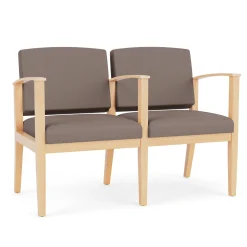 Mason Street Wood 2 Seat Sofa with Center Arm in Standard Upholstery
