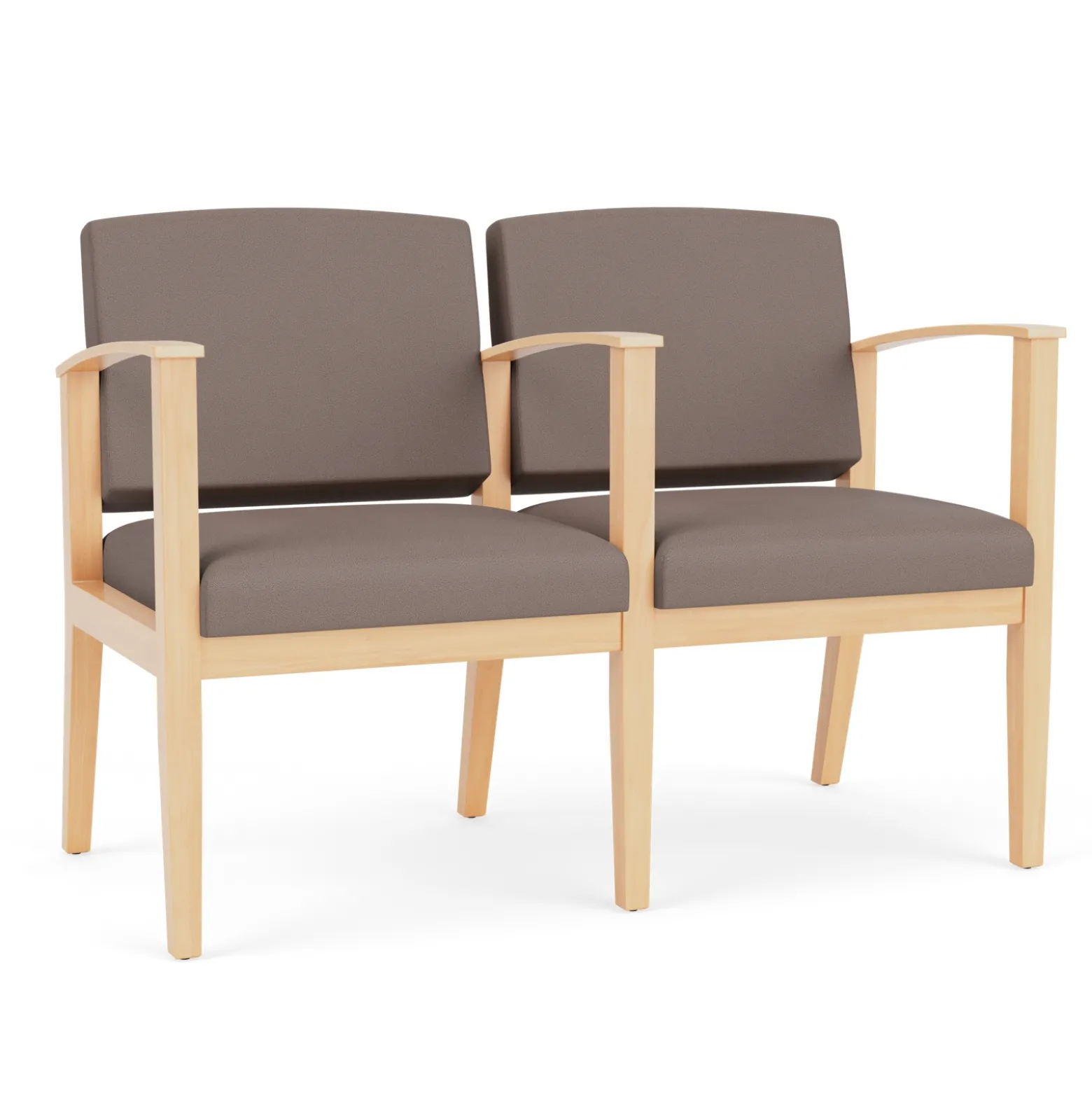 Mason Street Wood 2 Seat Sofa with Center Arm in Standard Upholstery