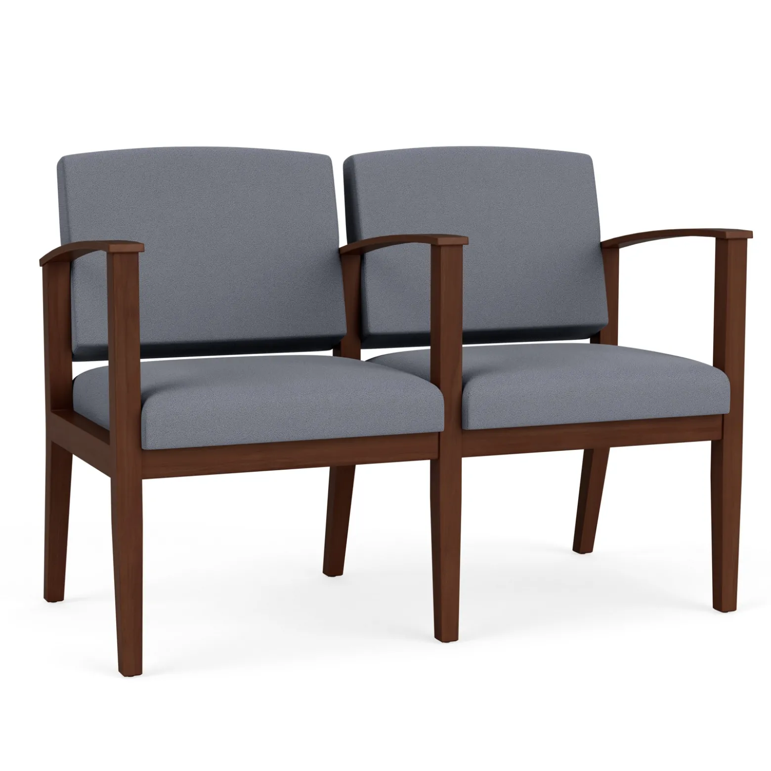 Mason Street Wood 2 Seat Sofa with Center Arm in Standard Upholstery