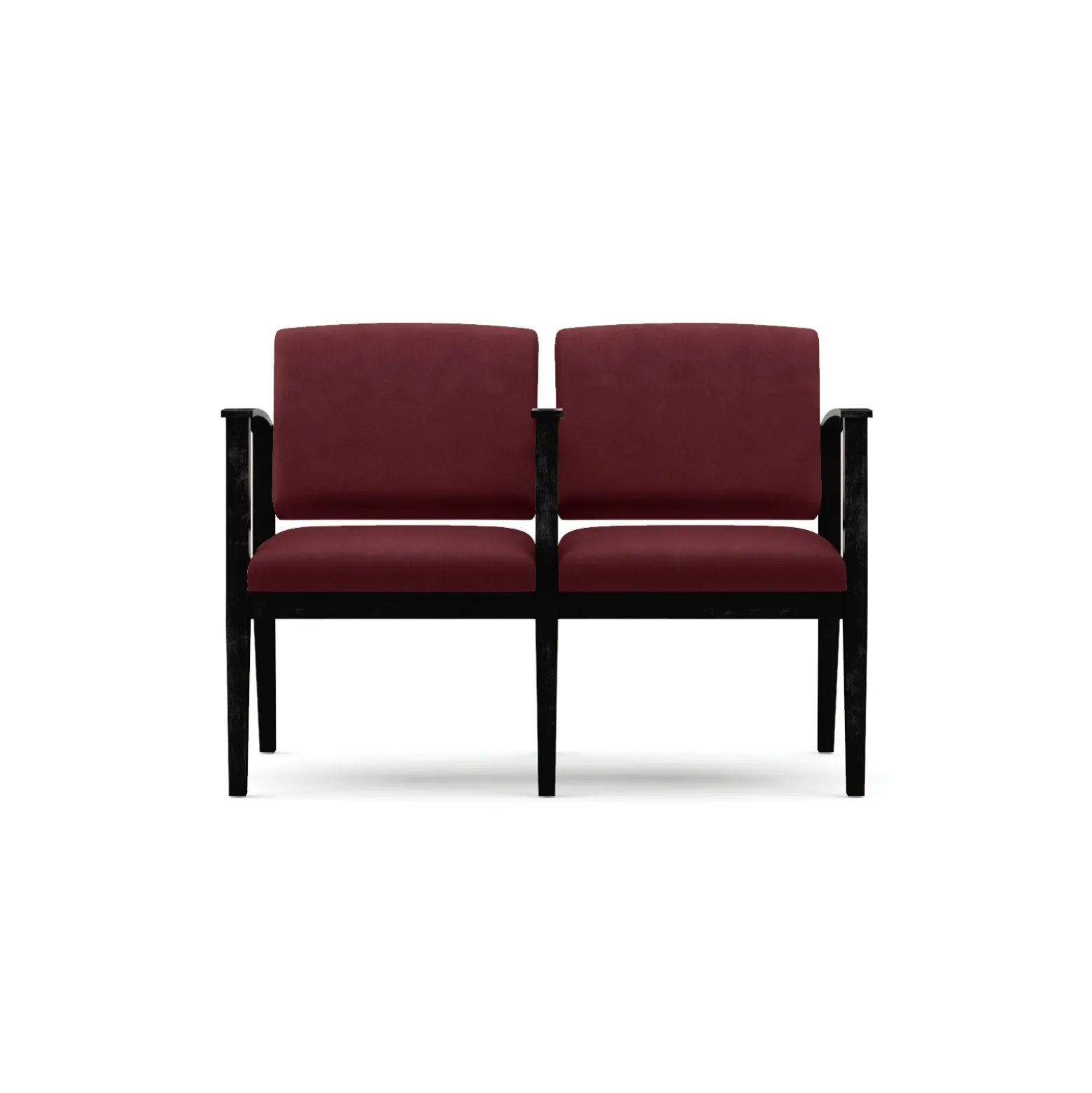 Mason Street Wood 2 Seat Sofa with Center Arm in Standard Upholstery