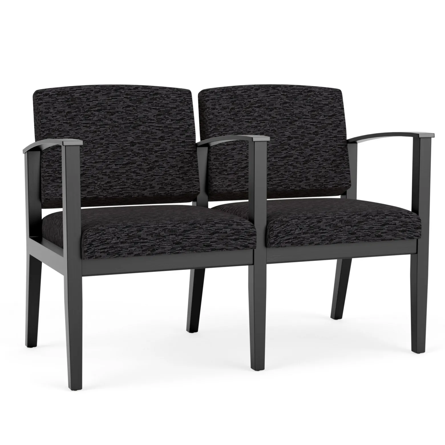 Mason Street Wood 2 Seat Sofa with Center Arm in Standard Upholstery