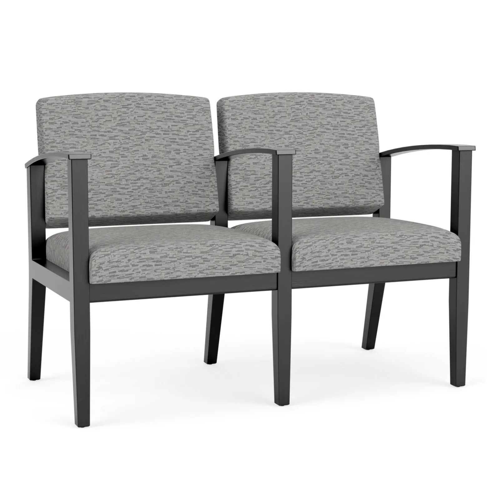 Mason Street Wood 2 Seat Sofa with Center Arm in Standard Upholstery