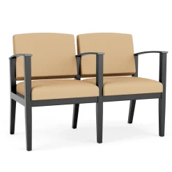 Mason Street Wood 2 Seat Sofa with Center Arm in Standard Upholstery