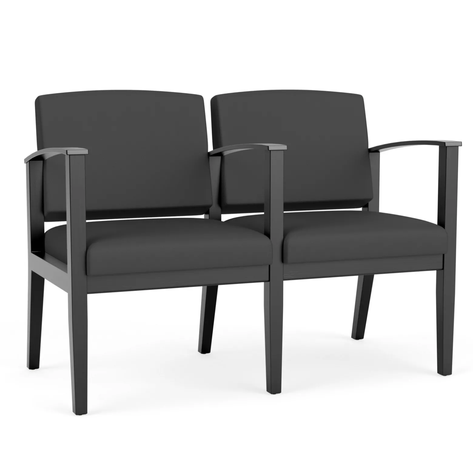 Mason Street Wood 2 Seat Sofa with Center Arm in Standard Upholstery