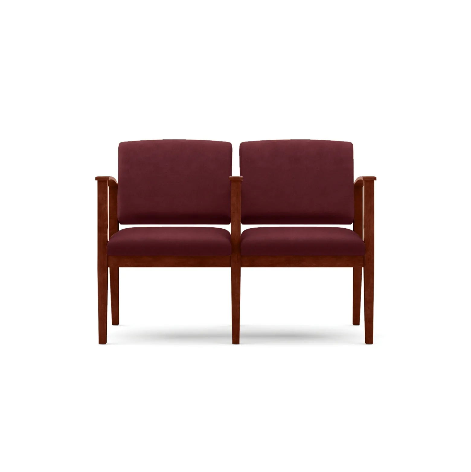 Mason Street Wood 2 Seat Sofa with Center Arm in Standard Upholstery