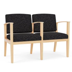 Mason Street Wood 2 Seat Sofa with Center Arm in Standard Upholstery
