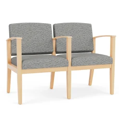 Mason Street Wood 2 Seat Sofa with Center Arm in Standard Upholstery