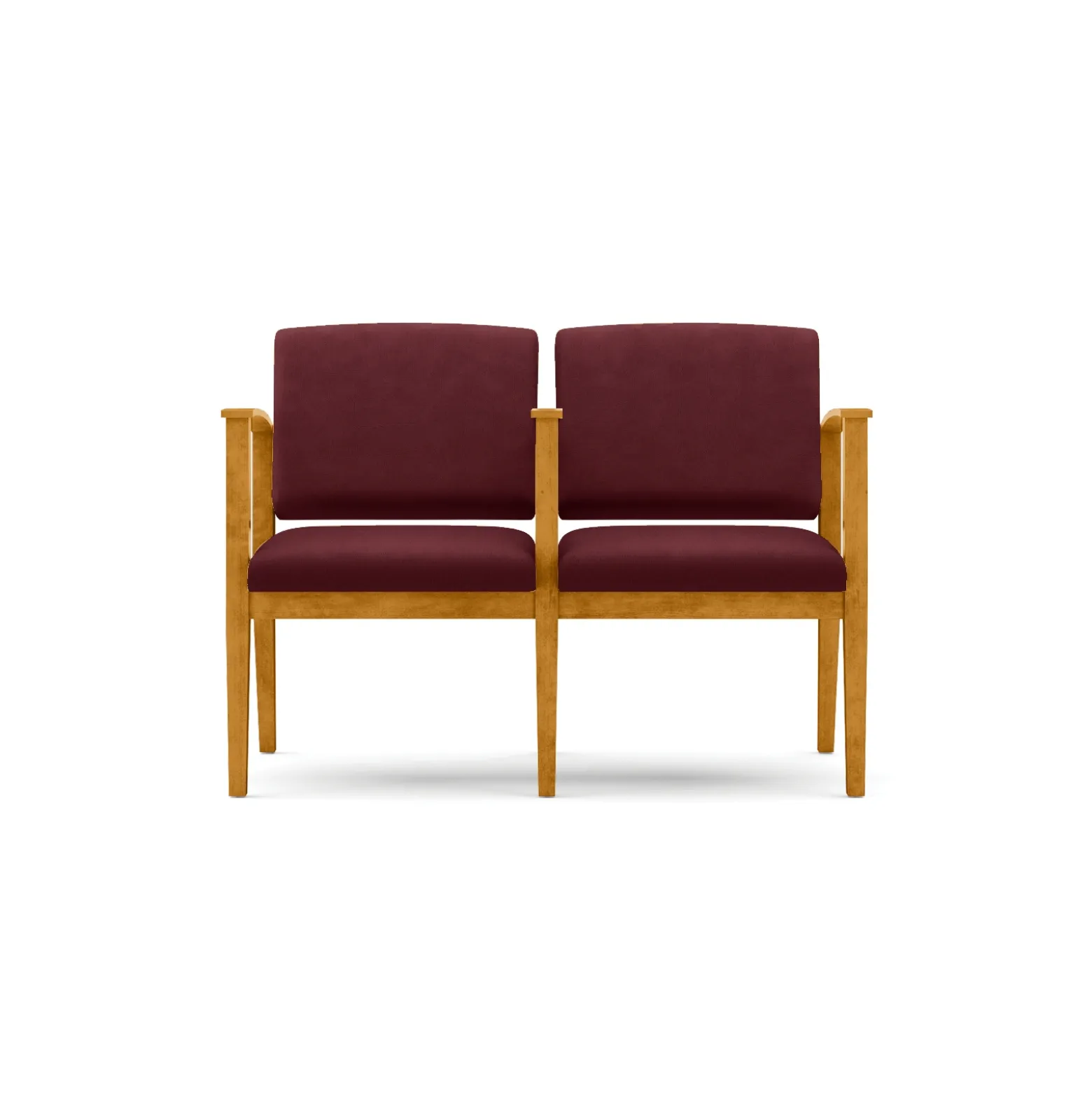 Mason Street Wood 2 Seat Sofa with Center Arm in Standard Upholstery