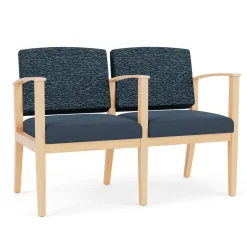 Mason Street Wood 2 Seat Sofa with Center Arm in Standard Upholstery