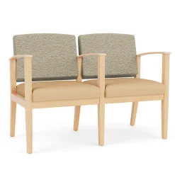 Mason Street Wood 2 Seat Sofa with Center Arm in Standard Upholstery