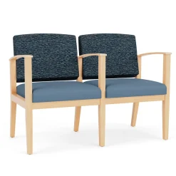 Mason Street Wood 2 Seat Sofa with Center Arm in Standard Upholstery