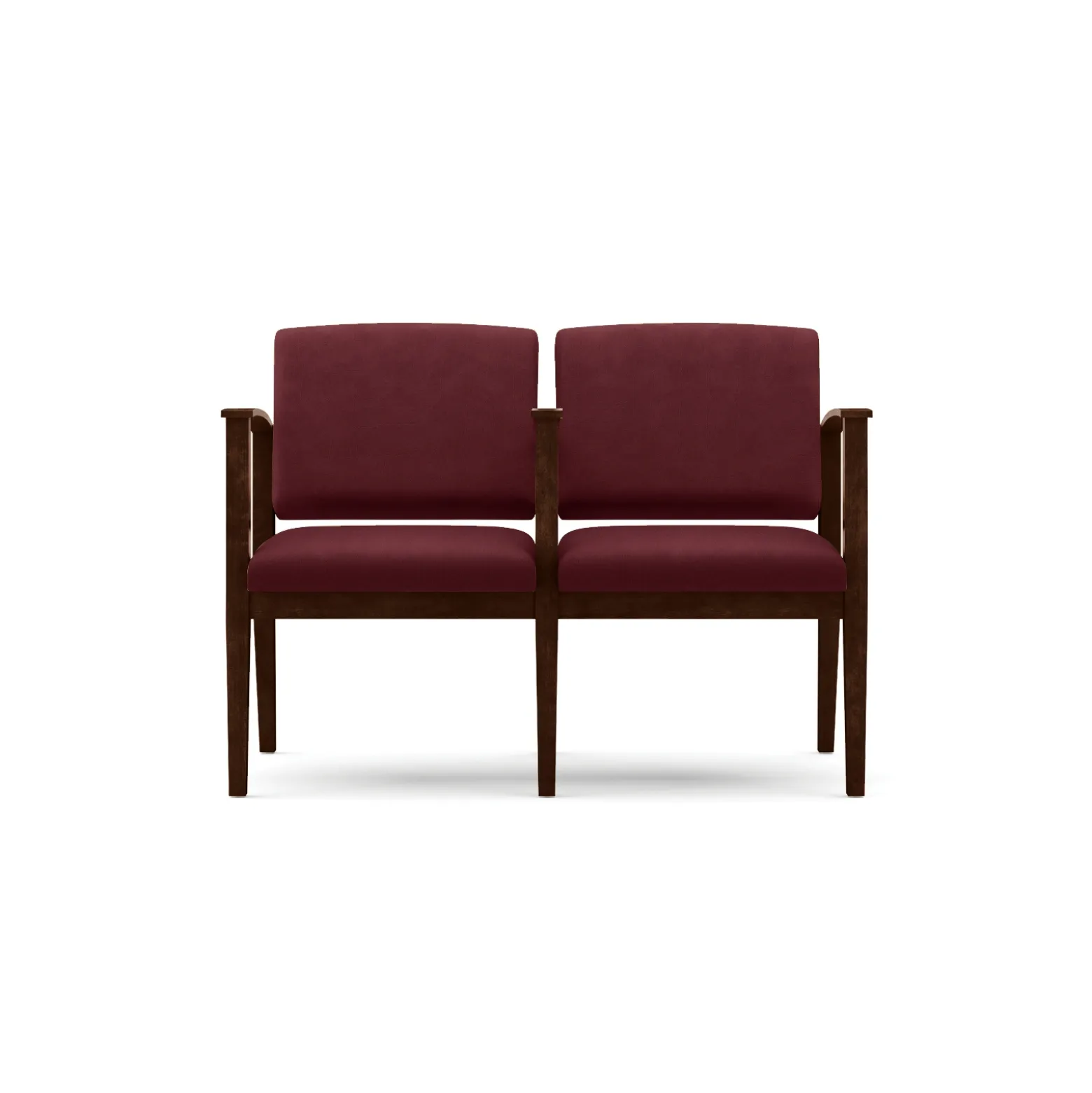 Mason Street Wood 2 Seat Sofa with Center Arm in Standard Upholstery