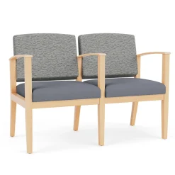 Mason Street Wood 2 Seat Sofa with Center Arm in Standard Upholstery