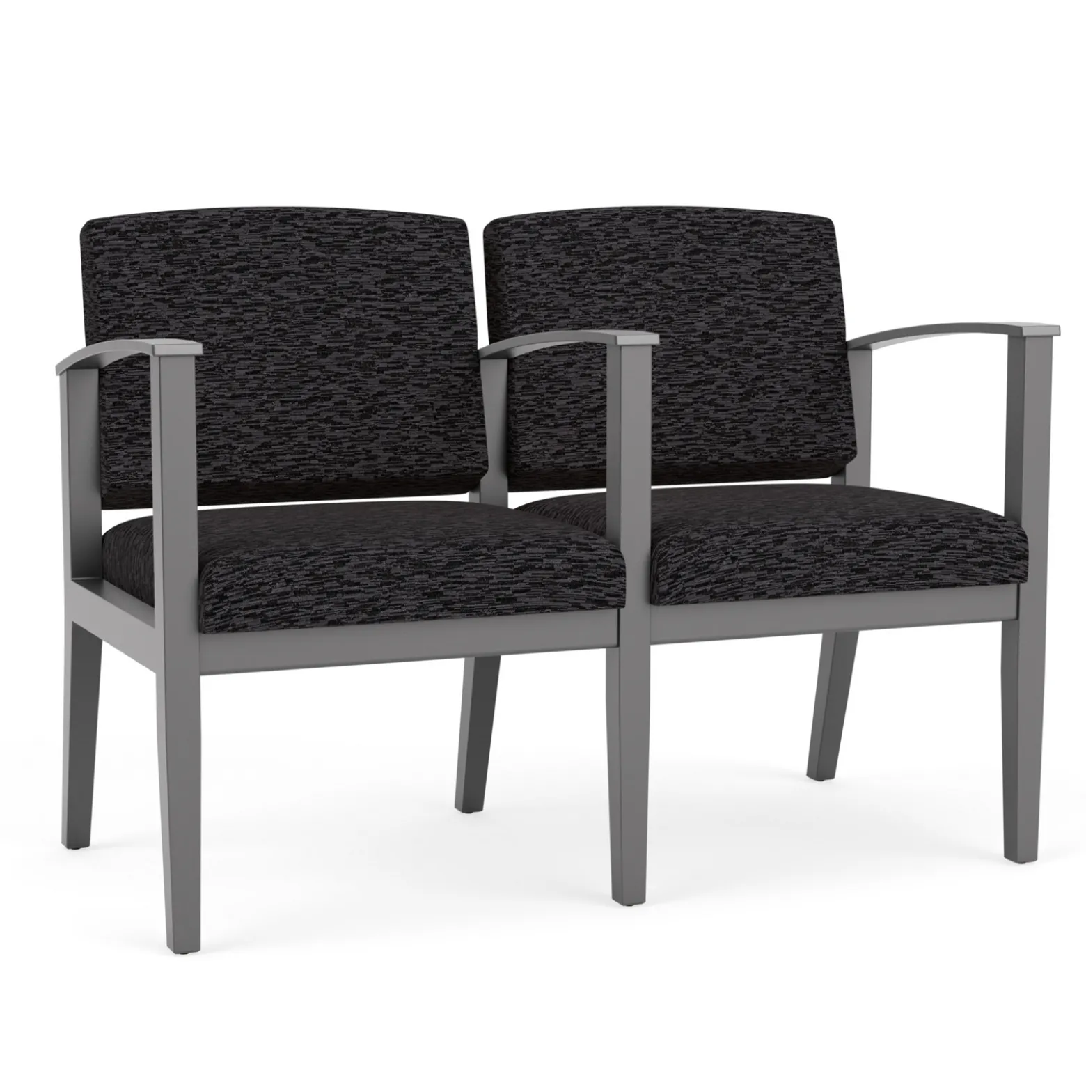 Mason Street Wood 2 Seat Sofa with Center Arm in Standard Upholstery