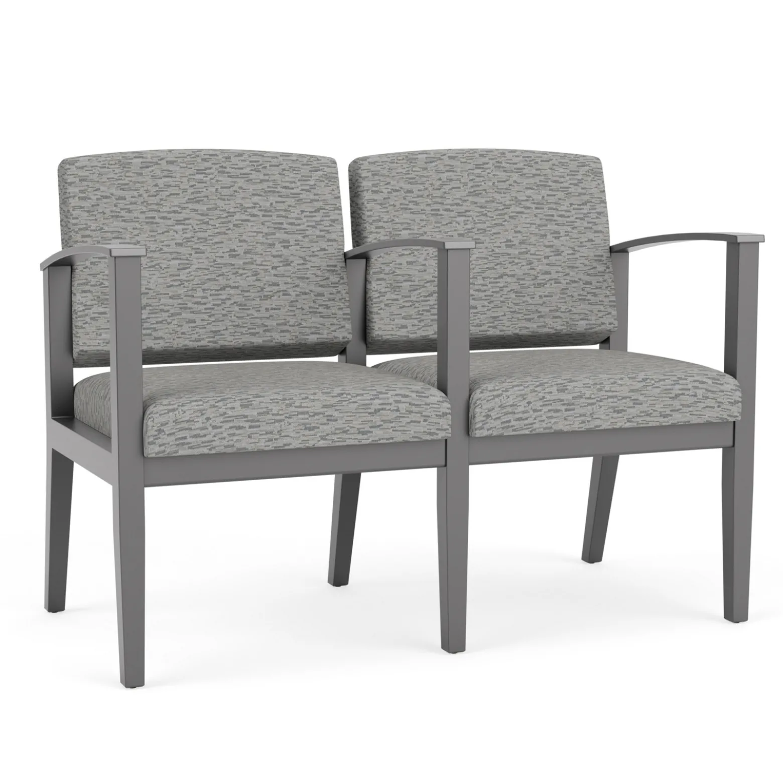 Mason Street Wood 2 Seat Sofa with Center Arm in Standard Upholstery