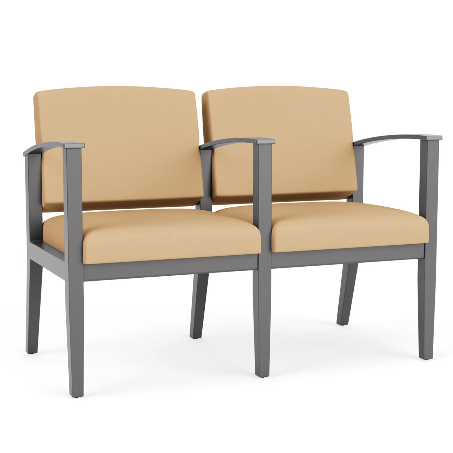 Mason Street Wood 2 Seat Sofa with Center Arm in Standard Upholstery