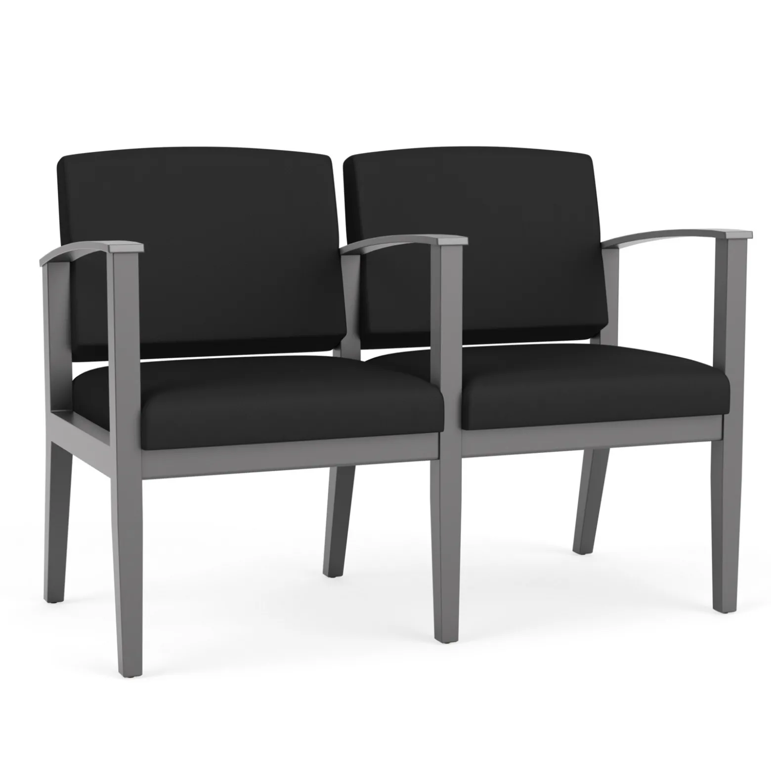 Mason Street Wood 2 Seat Sofa with Center Arm in Standard Upholstery