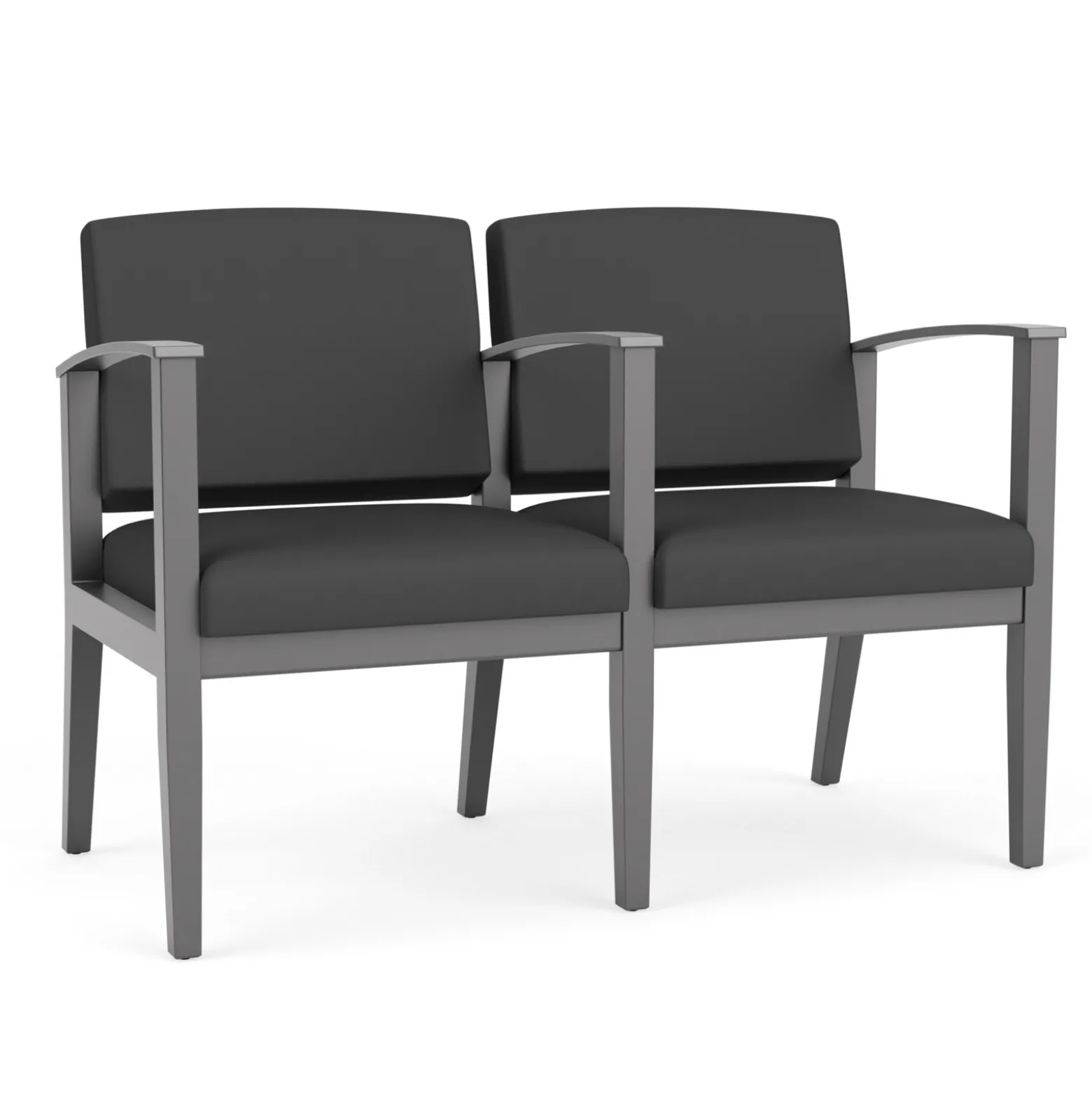 Mason Street Wood 2 Seat Sofa with Center Arm in Standard Upholstery