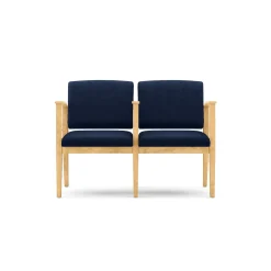 Mason Street Wood 2 Seat Sofa with Center Arm in Standard Upholstery