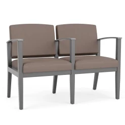 Mason Street Wood 2 Seat Sofa with Center Arm in Standard Upholstery