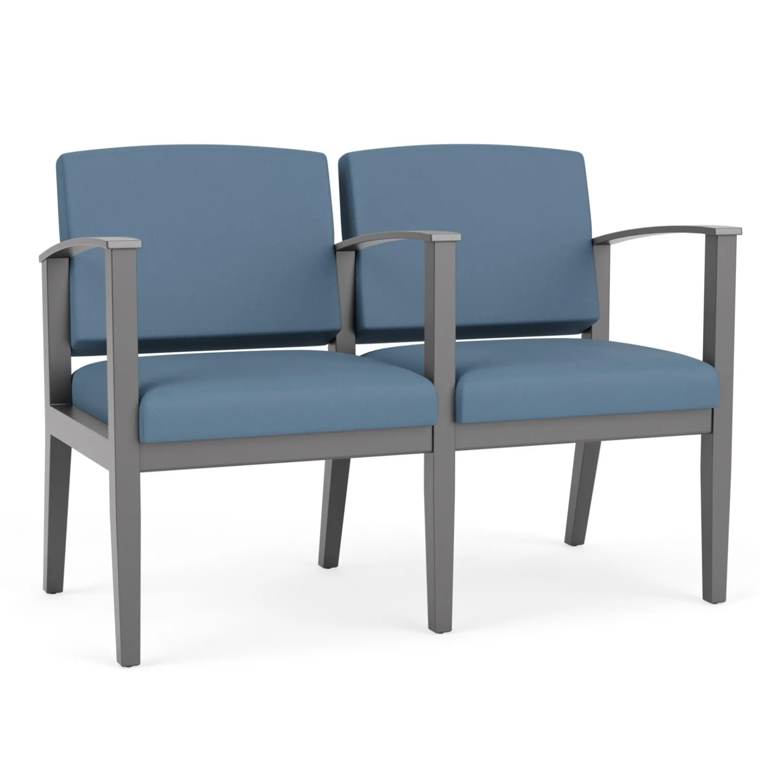 Mason Street Wood 2 Seat Sofa with Center Arm in Standard Upholstery