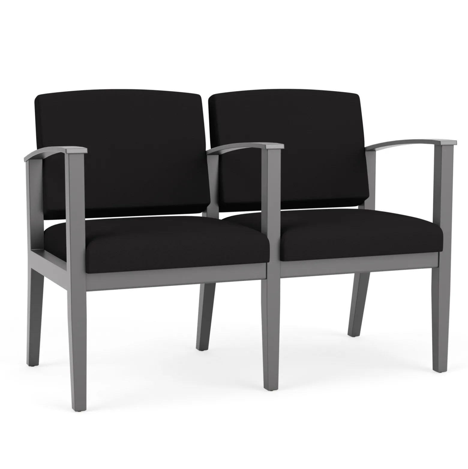 Mason Street Wood 2 Seat Sofa with Center Arm in Standard Upholstery
