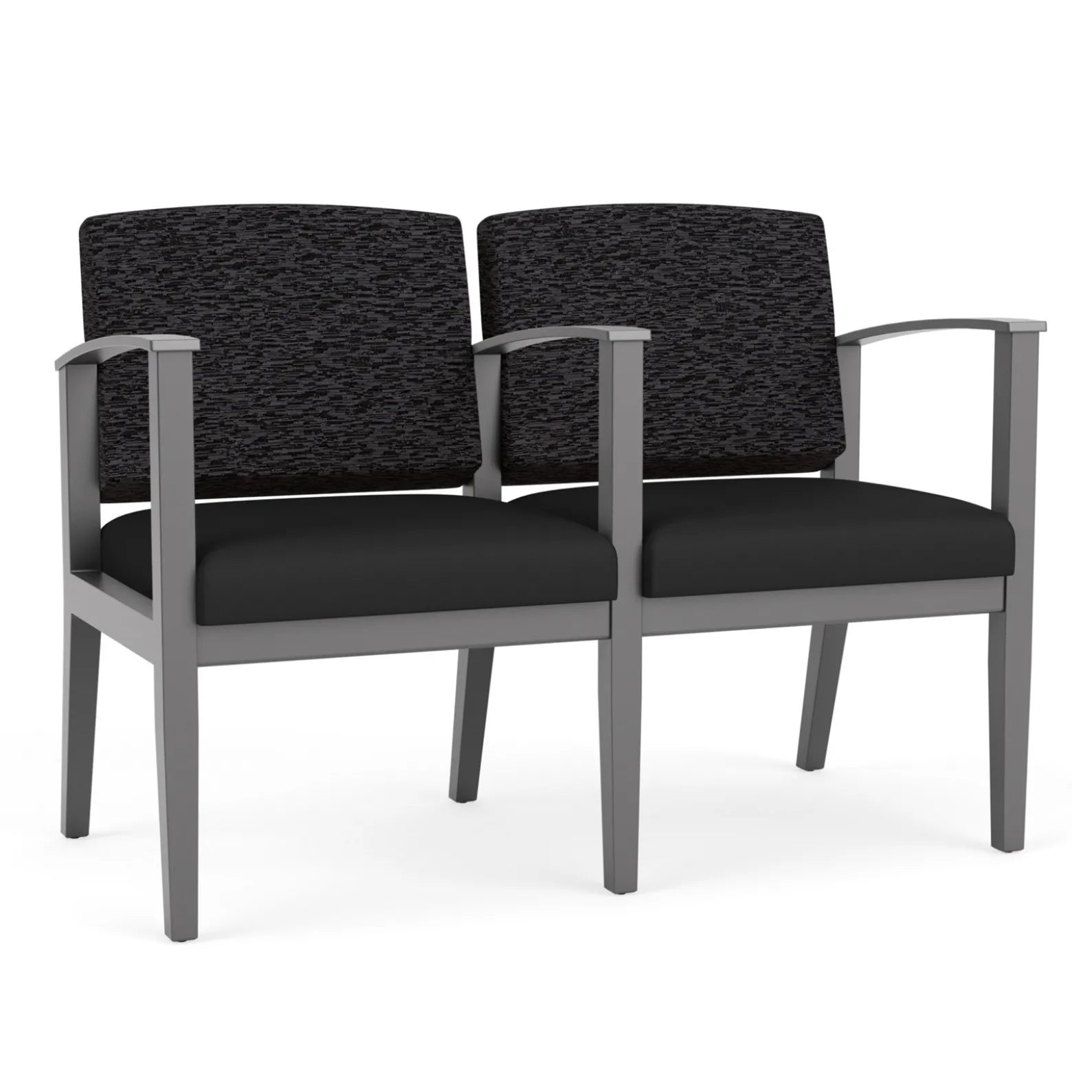 Mason Street Wood 2 Seat Sofa with Center Arm in Standard Upholstery
