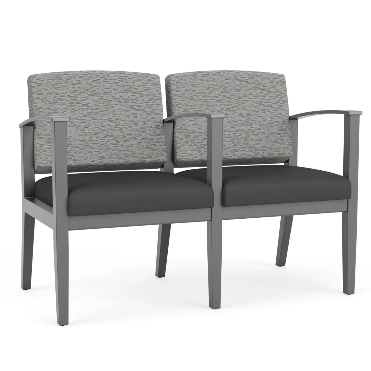 Mason Street Wood 2 Seat Sofa with Center Arm in Standard Upholstery