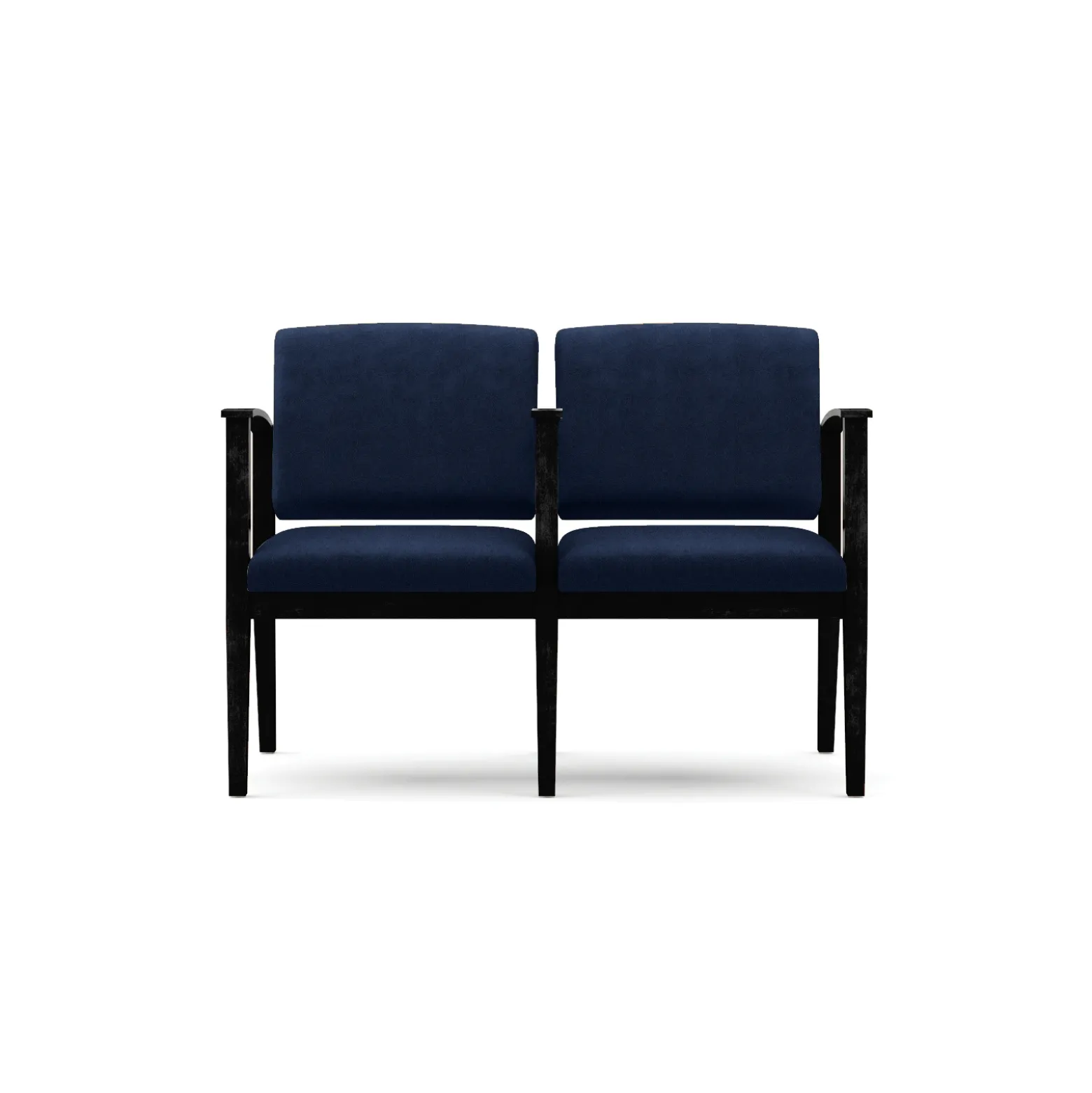 Mason Street Wood 2 Seat Sofa with Center Arm in Standard Upholstery