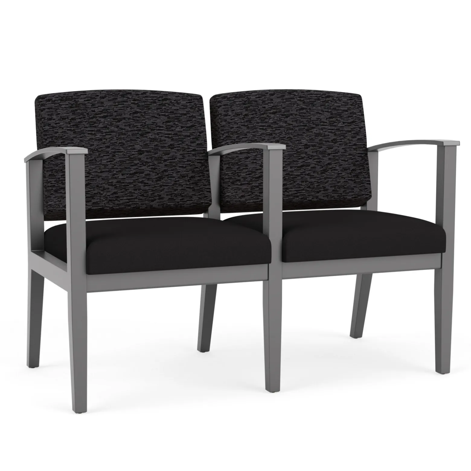 Mason Street Wood 2 Seat Sofa with Center Arm in Standard Upholstery