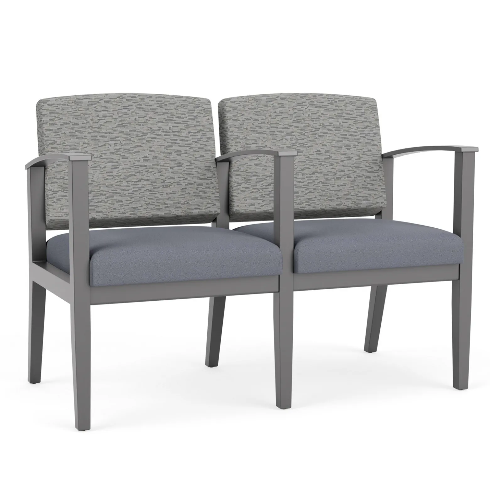 Mason Street Wood 2 Seat Sofa with Center Arm in Standard Upholstery