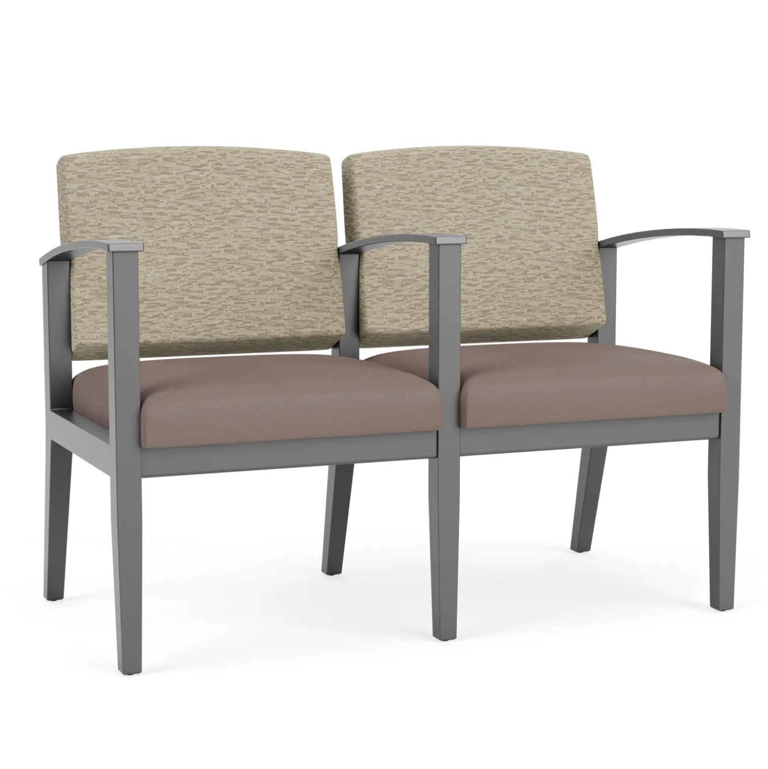 Mason Street Wood 2 Seat Sofa with Center Arm in Standard Upholstery