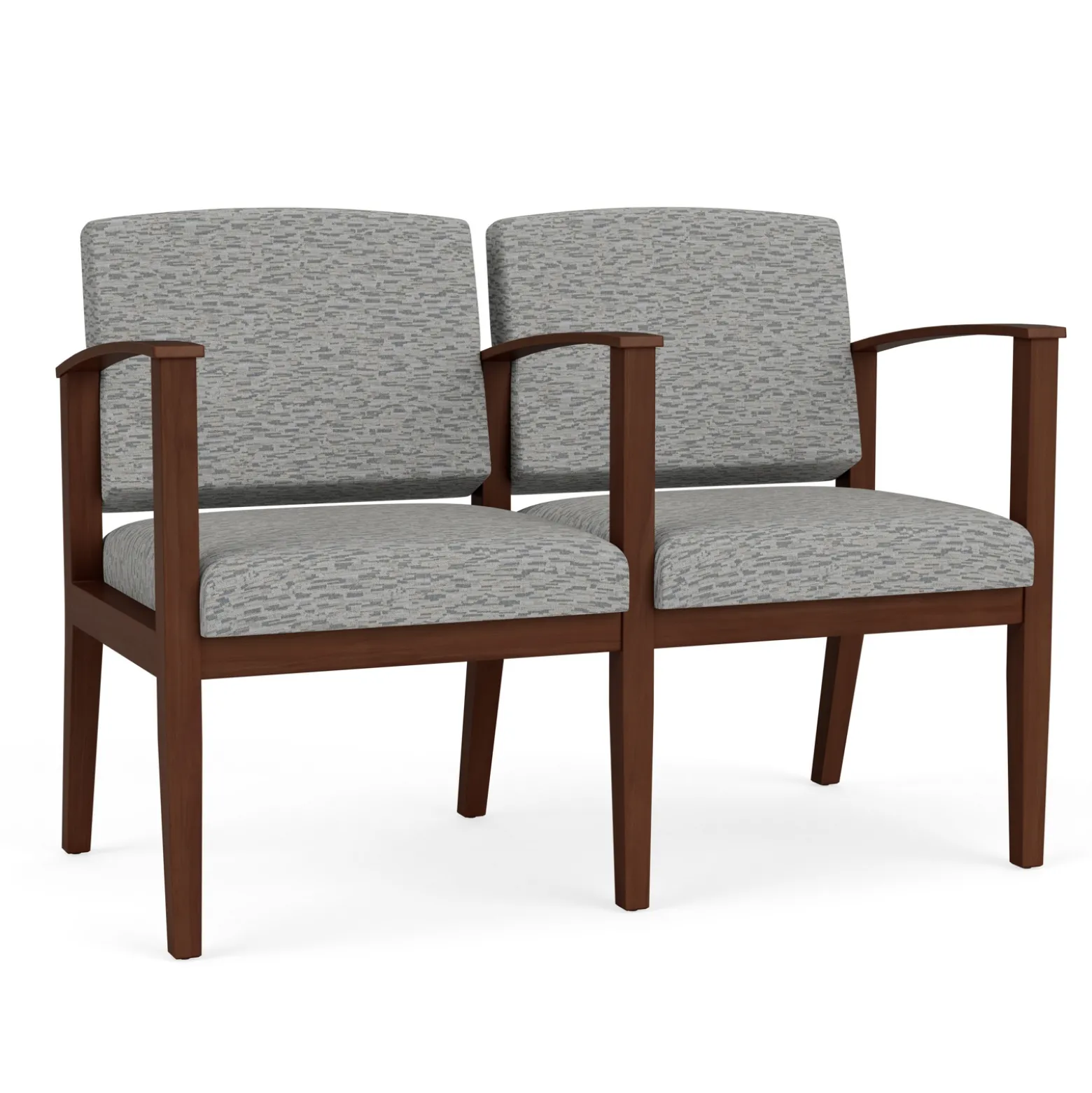 Mason Street Wood 2 Seat Sofa with Center Arm in Standard Upholstery