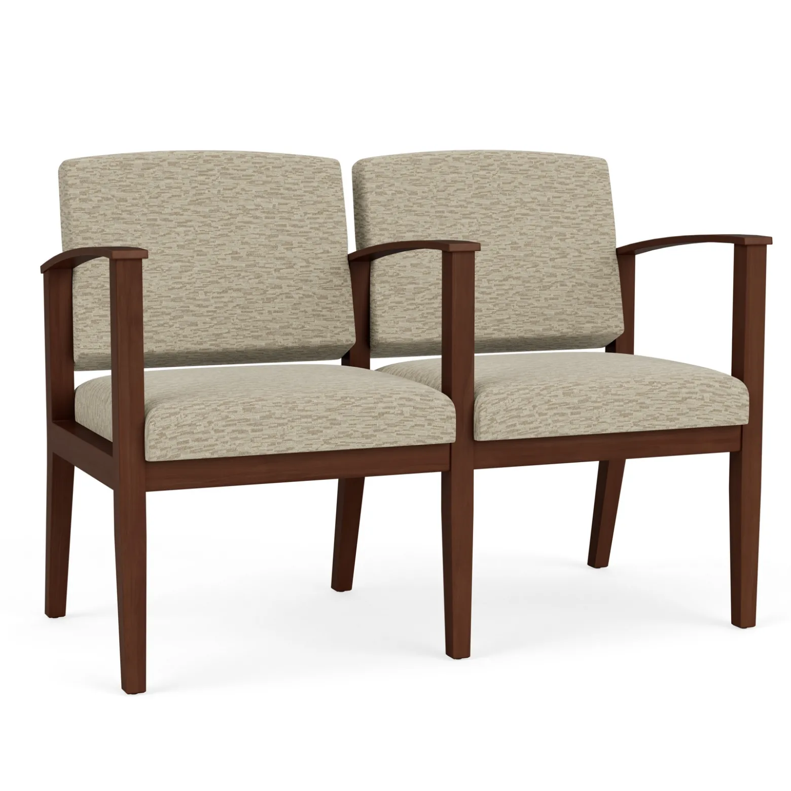 Mason Street Wood 2 Seat Sofa with Center Arm in Standard Upholstery