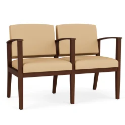 Mason Street Wood 2 Seat Sofa with Center Arm in Standard Upholstery