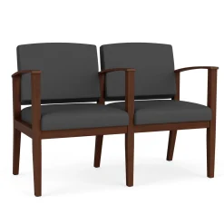 Mason Street Wood 2 Seat Sofa with Center Arm in Standard Upholstery