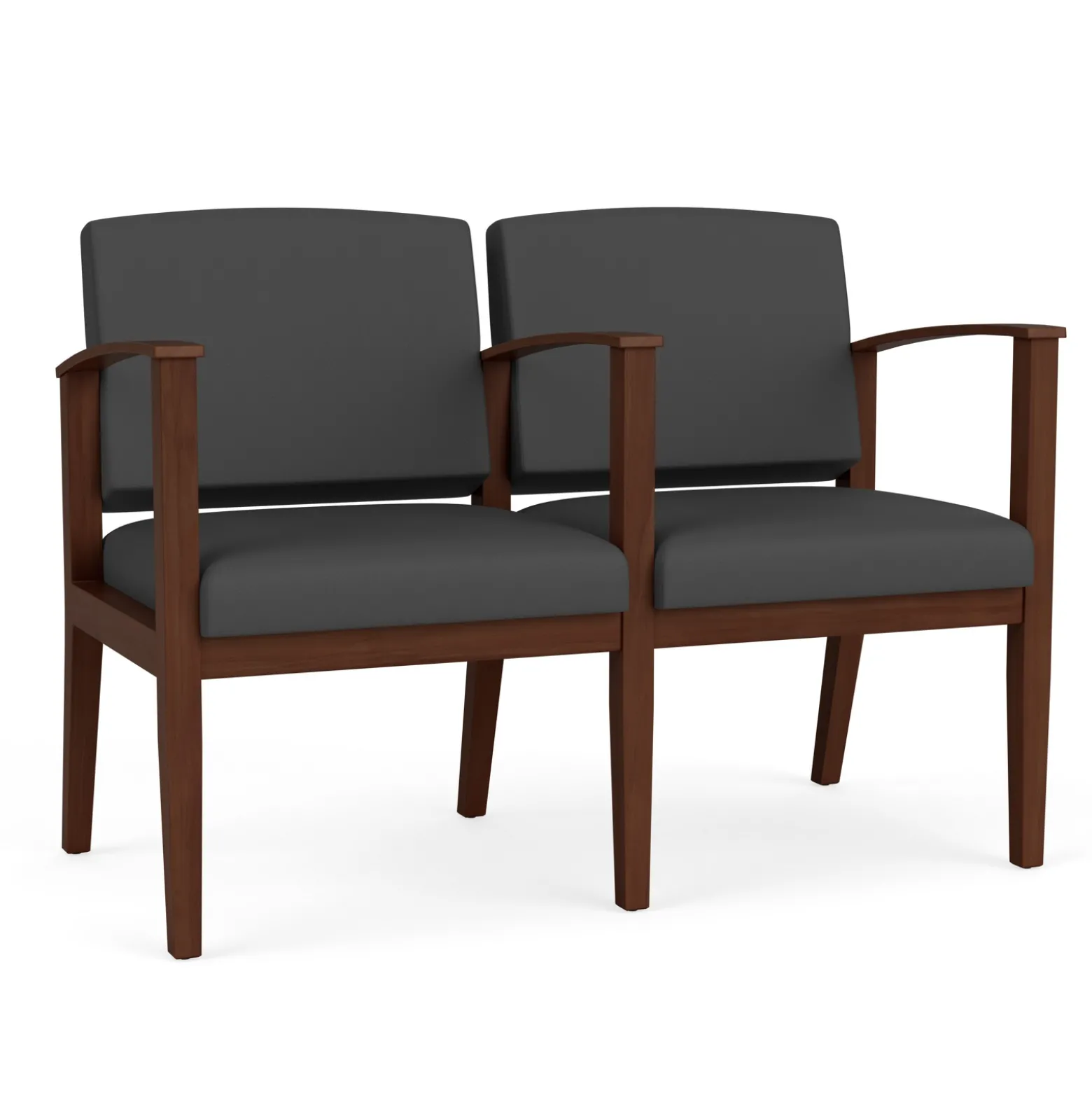 Mason Street Wood 2 Seat Sofa with Center Arm in Standard Upholstery